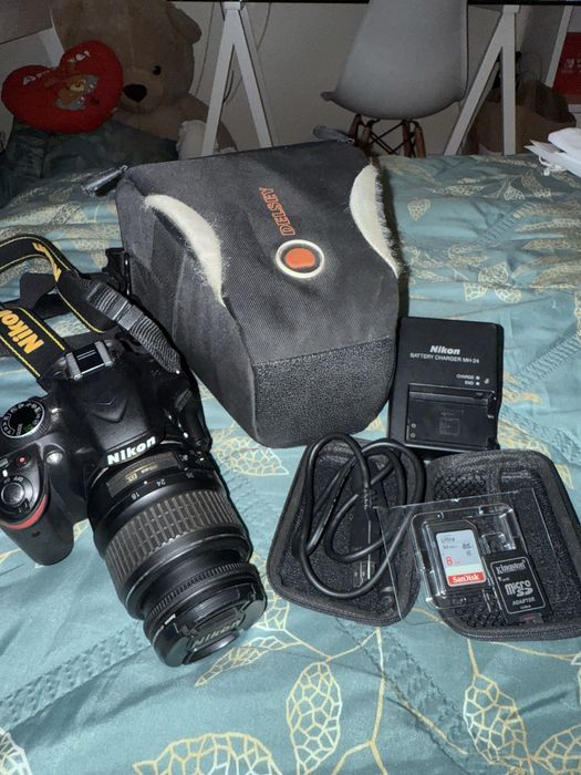Conjunto Fotografia Nikon D3200 + Lente + 2 Cartões Memoria