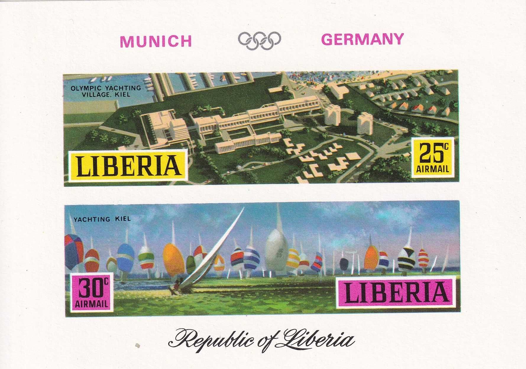 znaczki pocztowe - Liberia 1971 cięty cena 6,70 zł