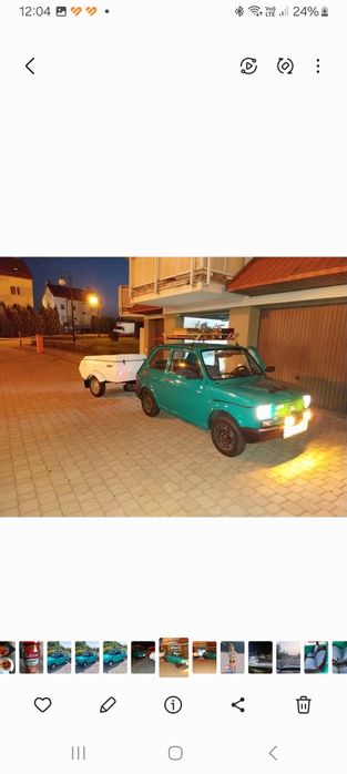 Fiat126p zestaw z przyczepką