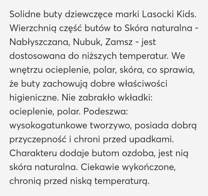 Trzewiki trapery Lasocki 26 skóra różowe skórzane zimę zimowe