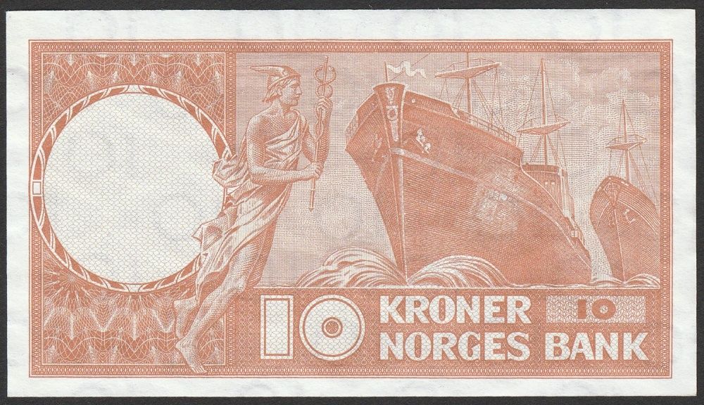 Norwegia 10 koron 1970 - stan bankowy - UNC -