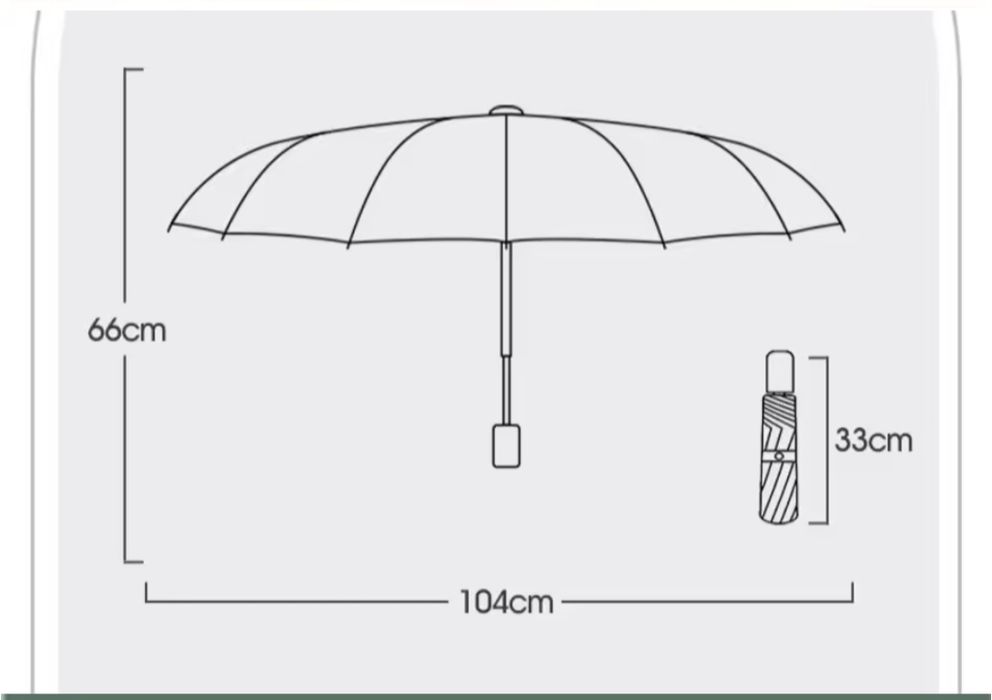 Зонт автомат в різних кольорах.