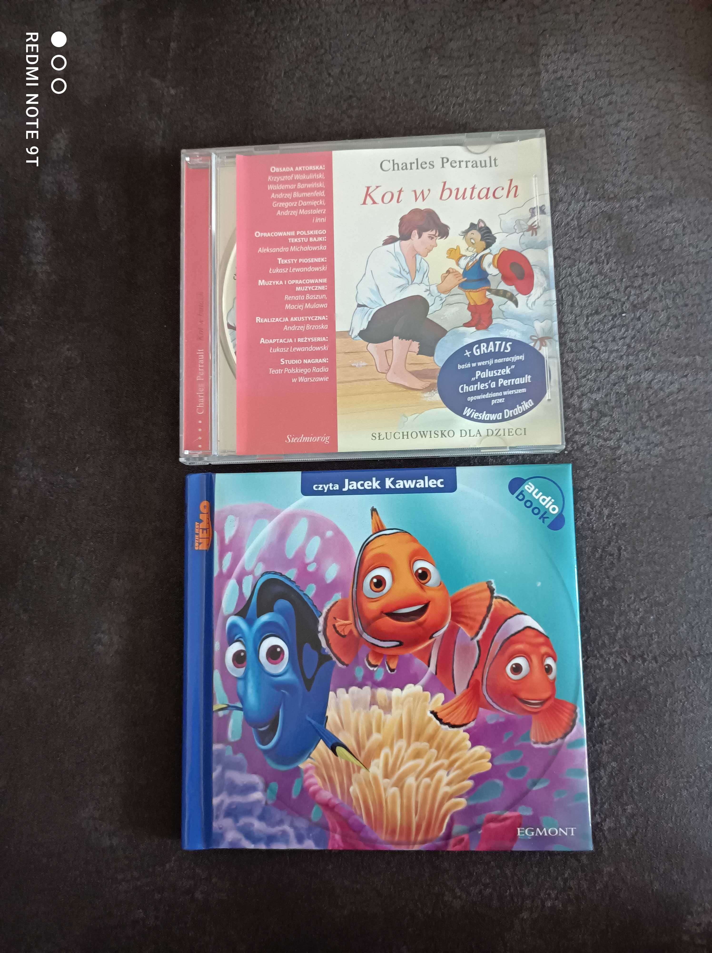Audiobook CD 2 szt. Kot w butach i Gdzie jest Nemo z książką