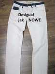 Desigual męskie beżowe spodnie jeansy M L