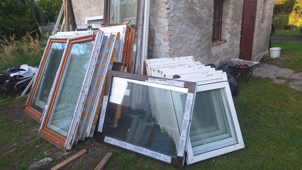 Okna PCV z demontażu, różne rozmiary