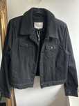 Kurtka sherpa dzinsowa jeansowa z barankiem czarna teddy denim XL