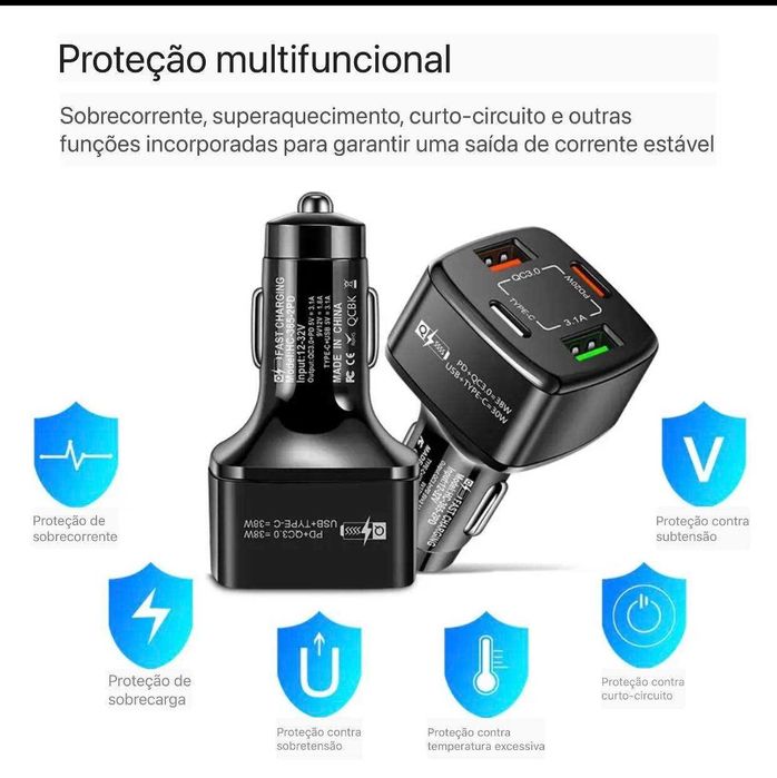 Carregador de isqueiro USB Para Carro