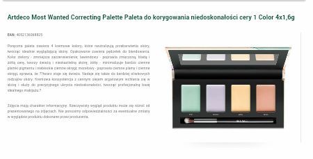 Artdeco, correcting palette