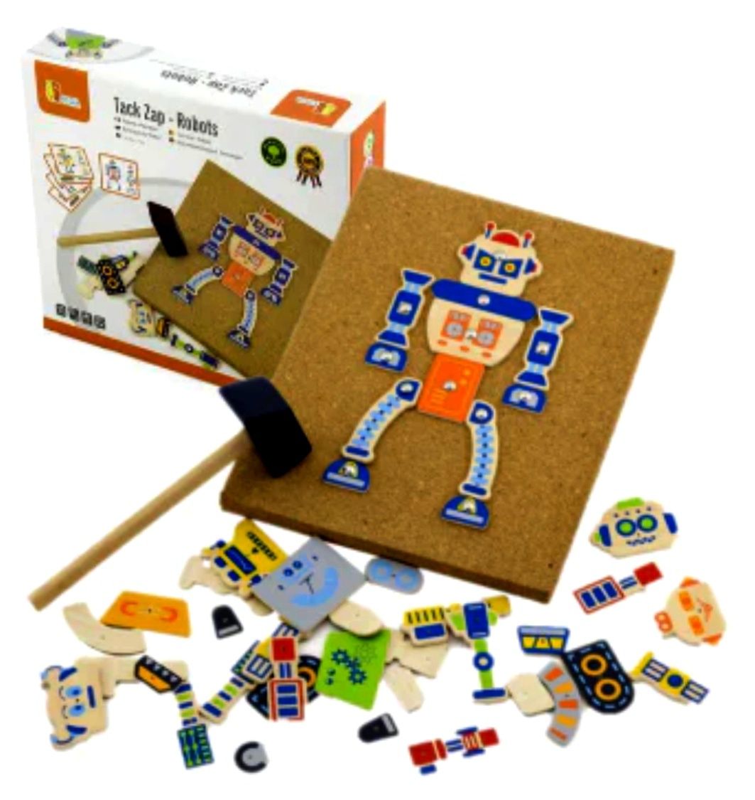 Деревянная аппликация Робот Набор для творчества Viga Toys