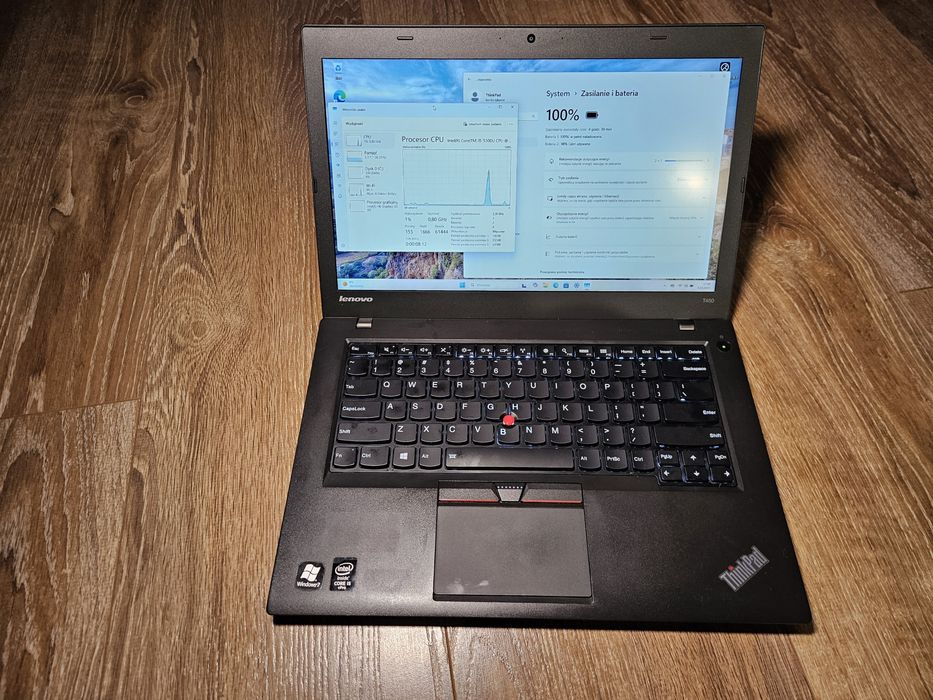 Zadbany ThinkPad T450 i5/8BG RAM/256 SSD/W11