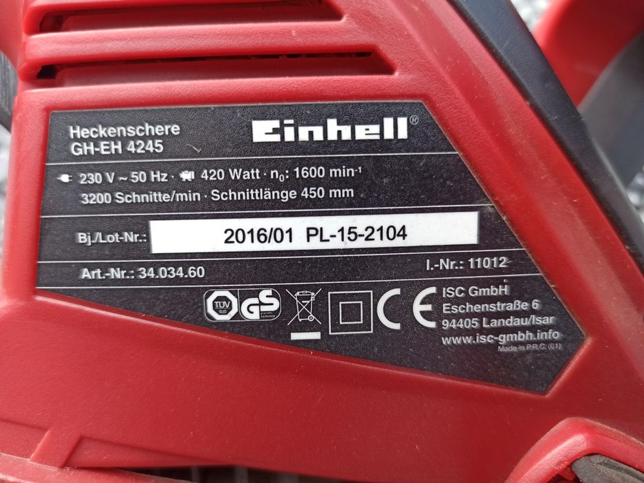 Nożyce do żywopłotu Einhell GH-EH 4245