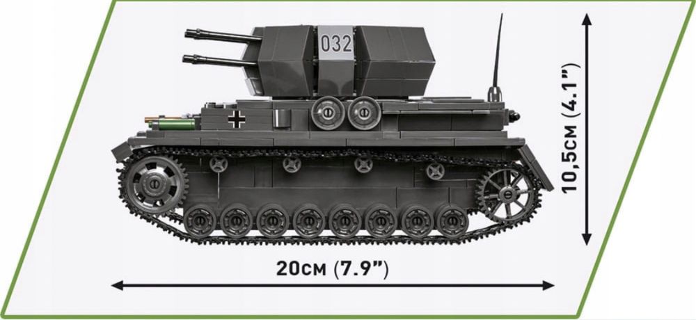 Klocki COBI 2548 CZOŁG Flakpanzer IV Wirbelwind