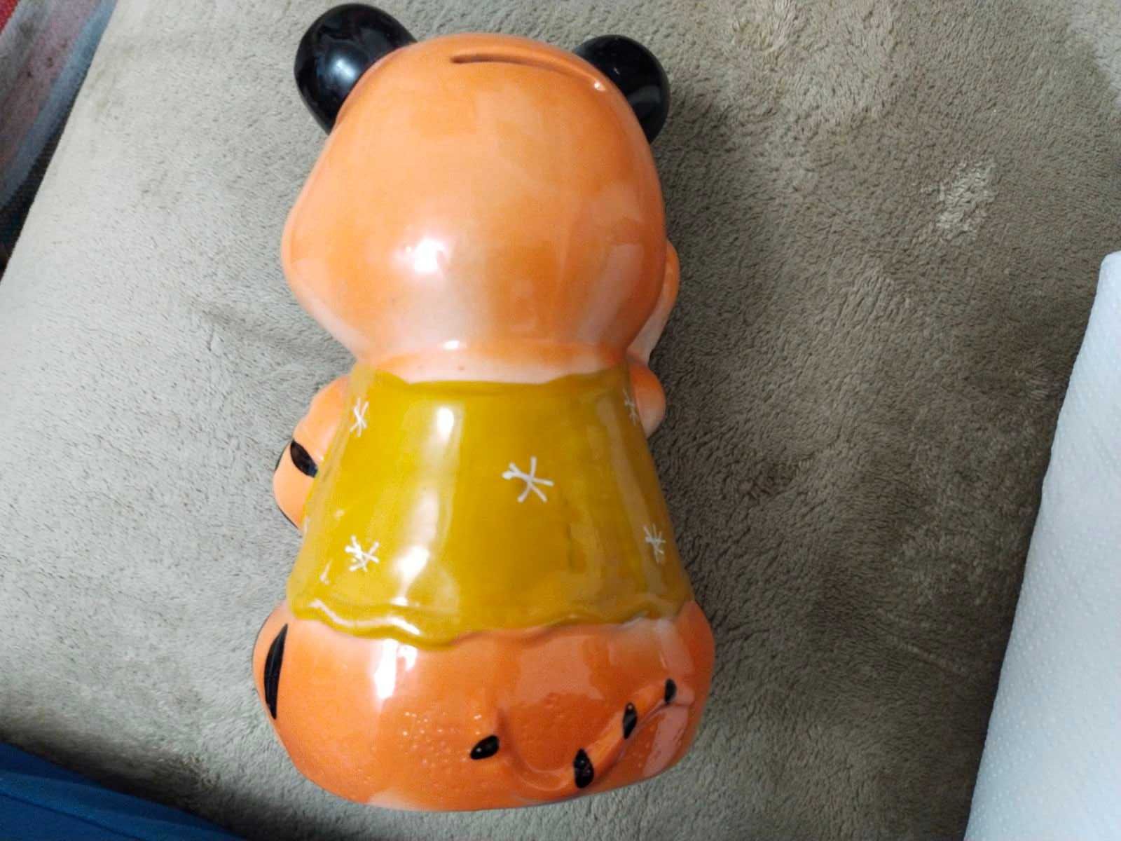 кот тигр копилка фарфор  18 см