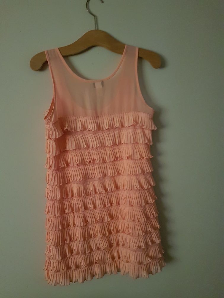 Sukienka brzoskwiniowa H&M