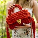 Handmade torebka z uchwytem i dwoma paskami, prezent na dzień kobiet