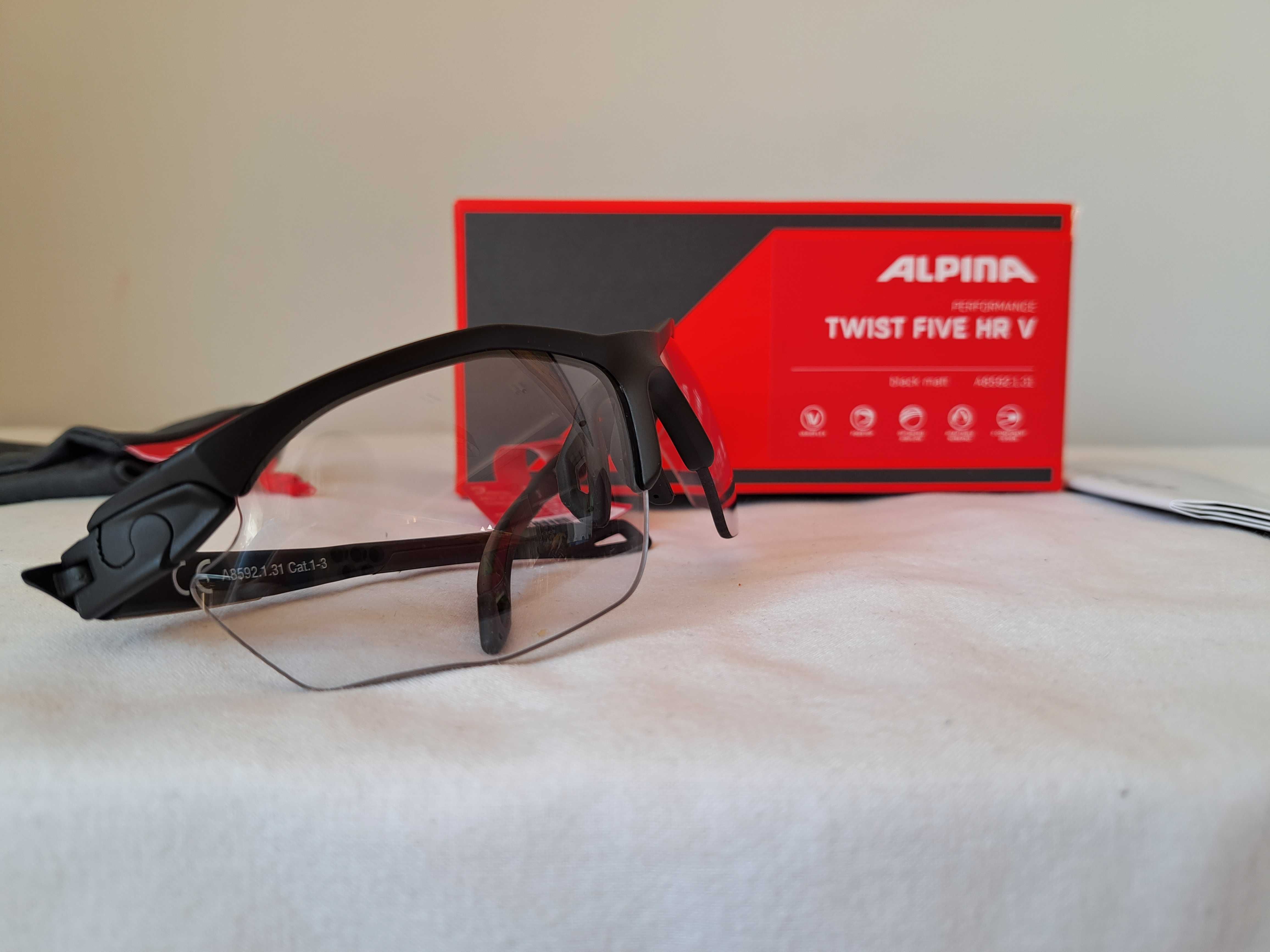 Okulary Sportowe Alpina Twist Five HR V Black Varioflex S1-3