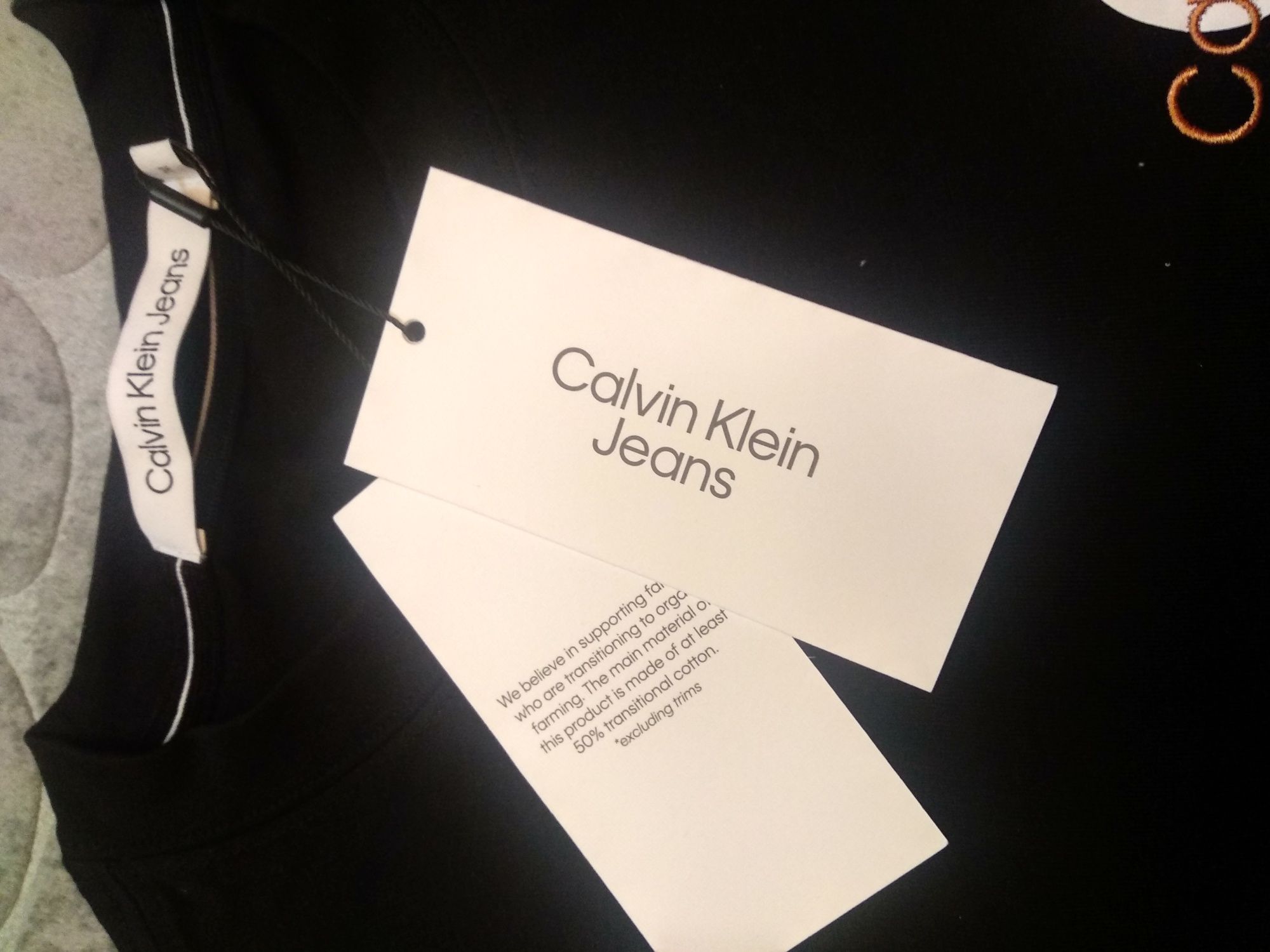 Męska czarna oryginalna koszulka Calvin Klein z metkami