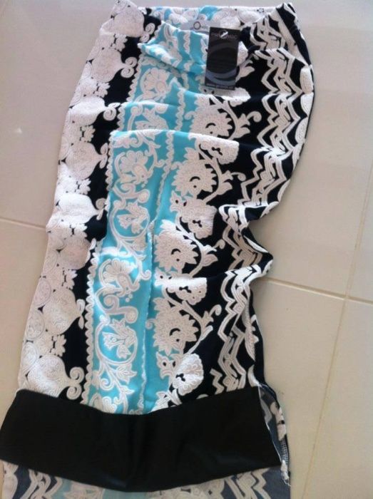 Spódnica lycra skóra wzory etno boho LA MANIA od projektantki ołówkowa