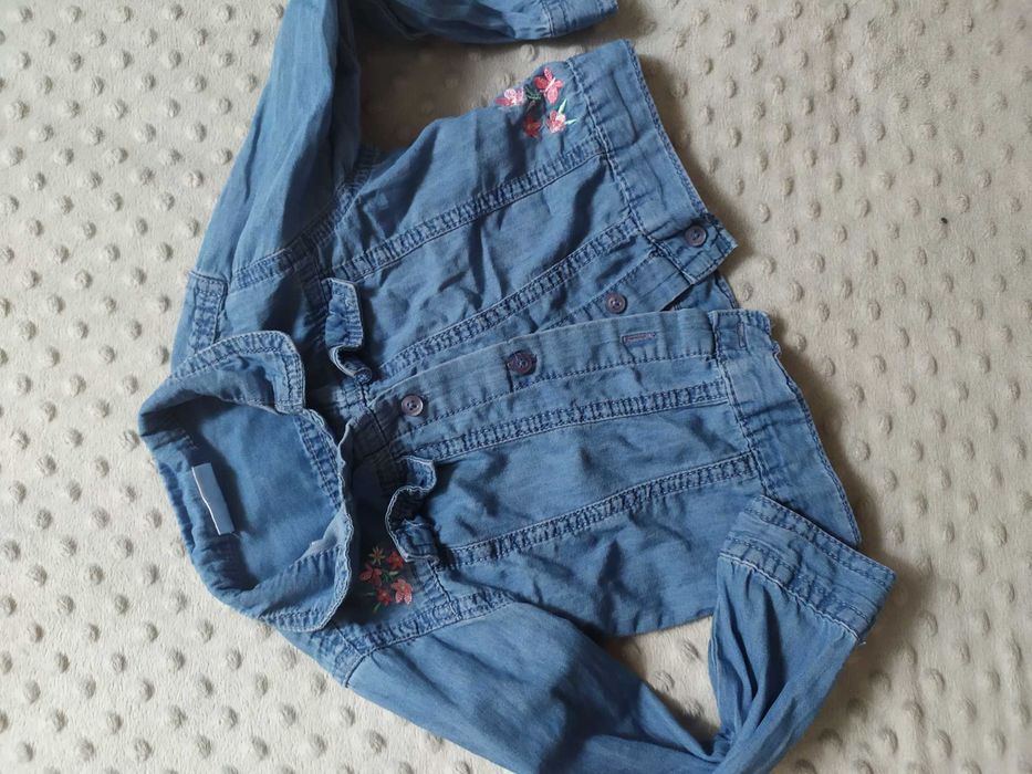 Koszula dziewczęca so cute 86 jeansowa dżins