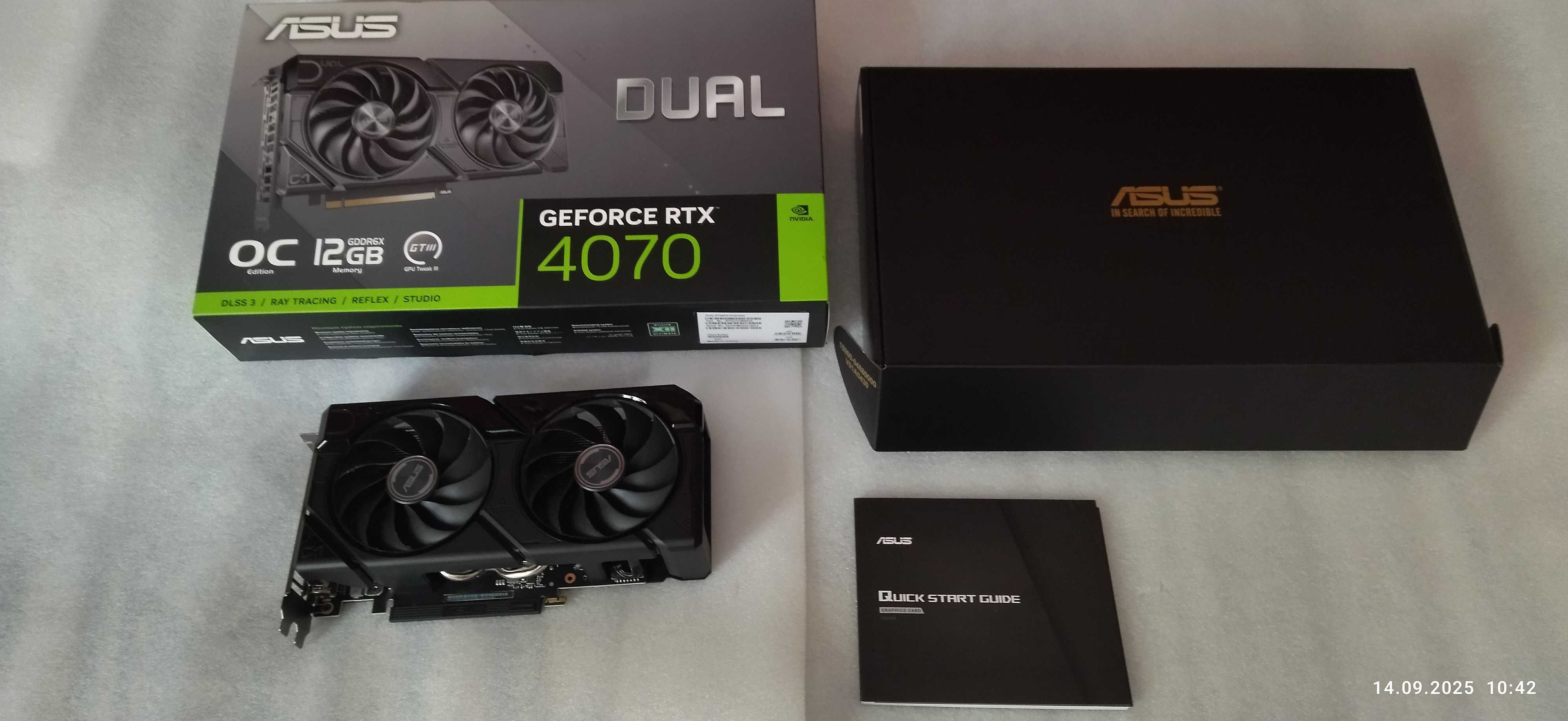 INNO3D Geforce RTX 3070 TI X3, ASUS Dual GeForce RTX 4070 OC Edition