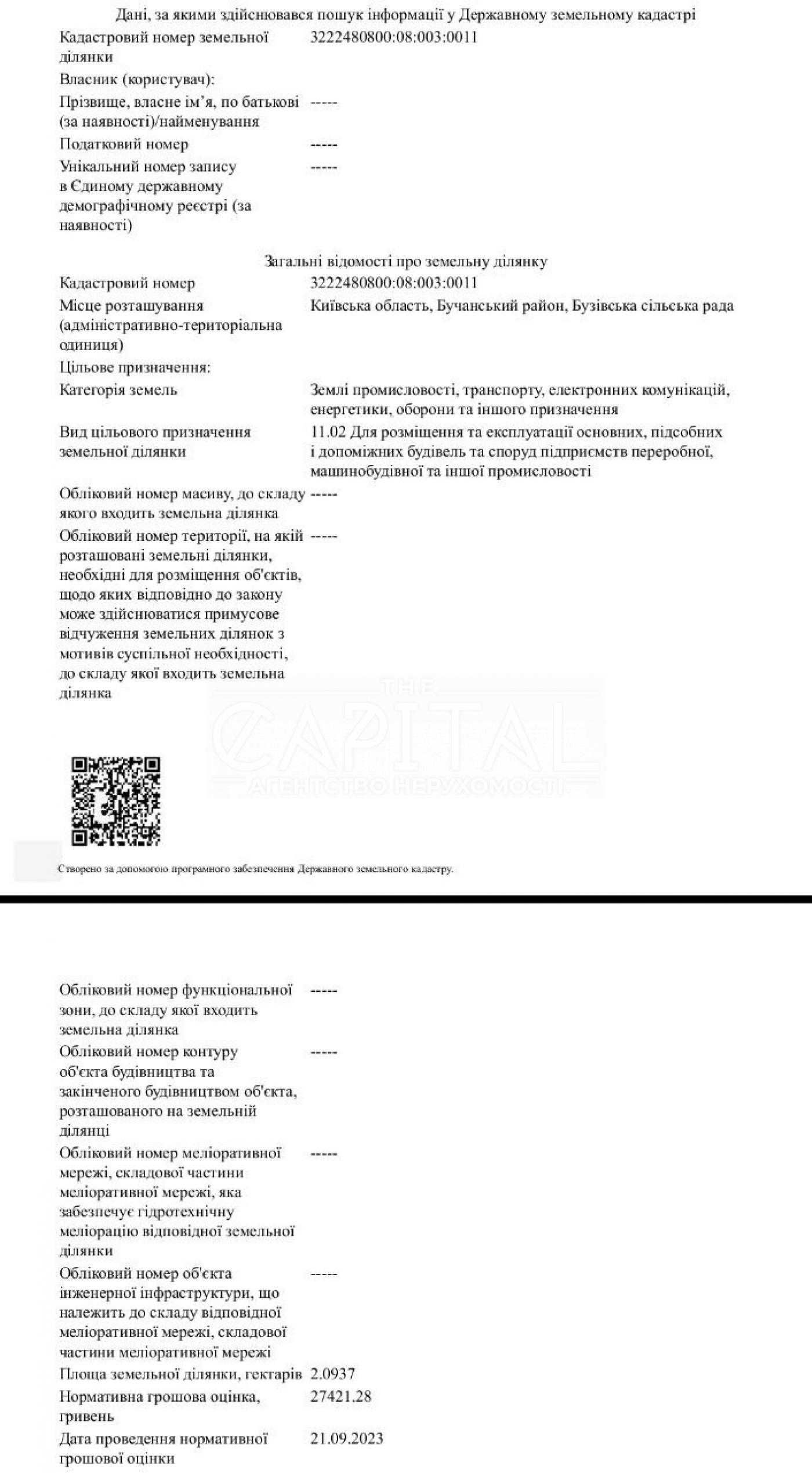 Продажа земельного участка Житомирская трасса 3.4Га с.Бузова