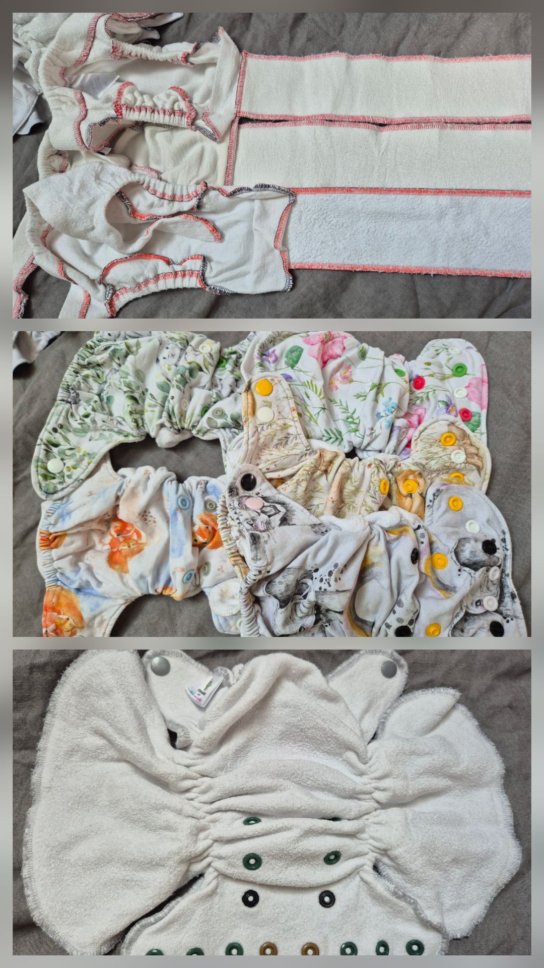 Zestaw pieluch wielorazowych pul formowanki nb newborn