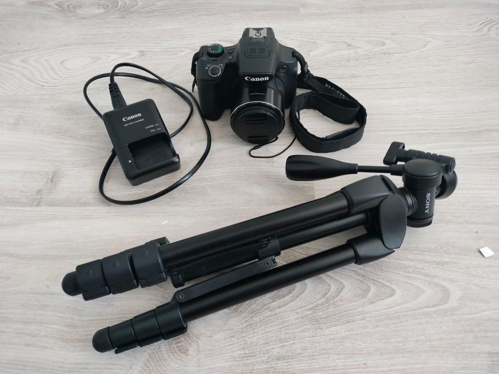 Canon SX60 HS com tripé