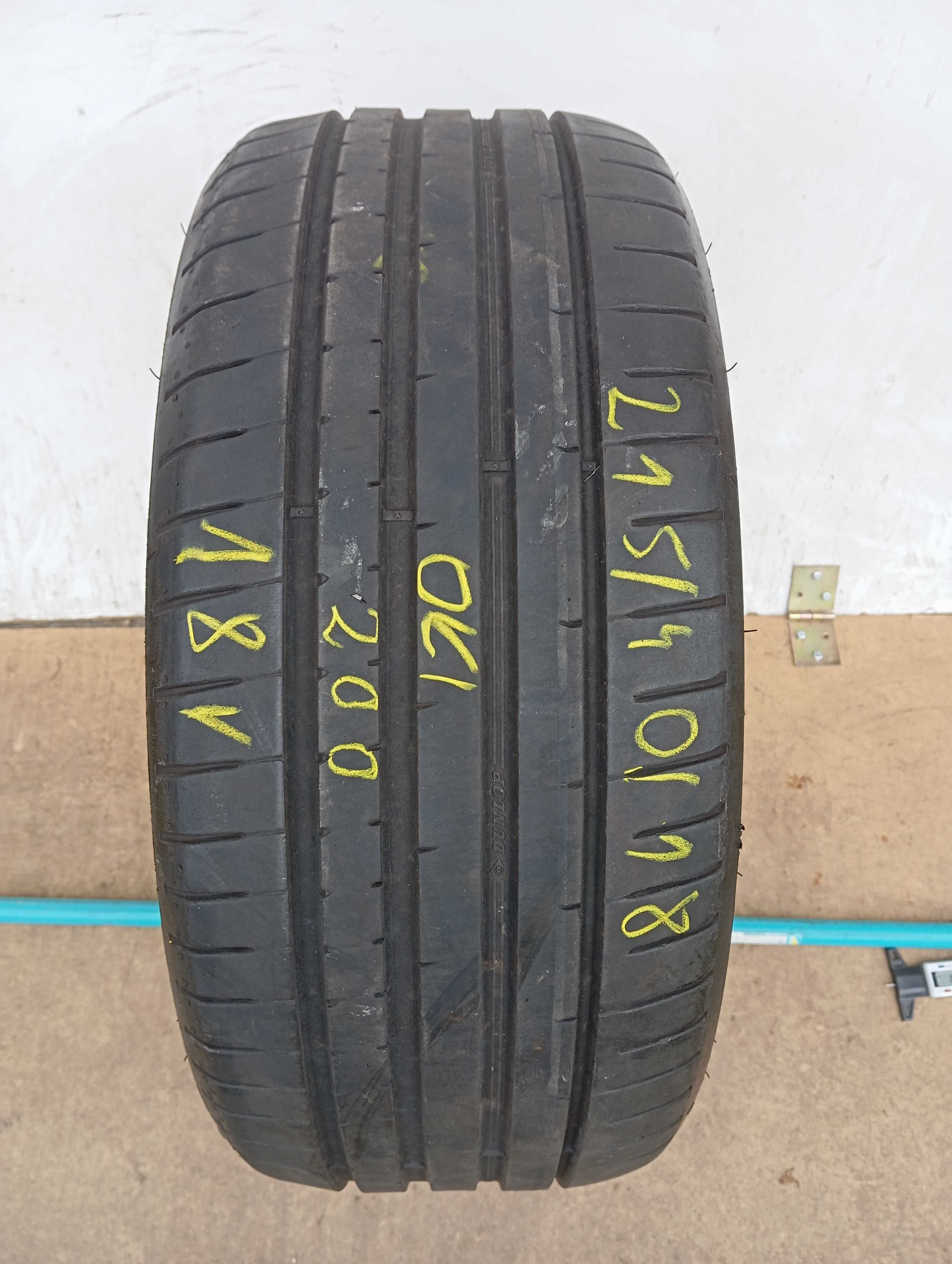 1x 215/40 R18 89W Dunlop Sport Maxx RT2 2018r 4,7mm