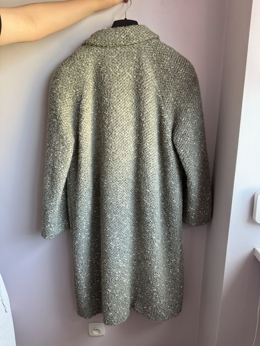 Szary wełniany płaszcz Aryton XL