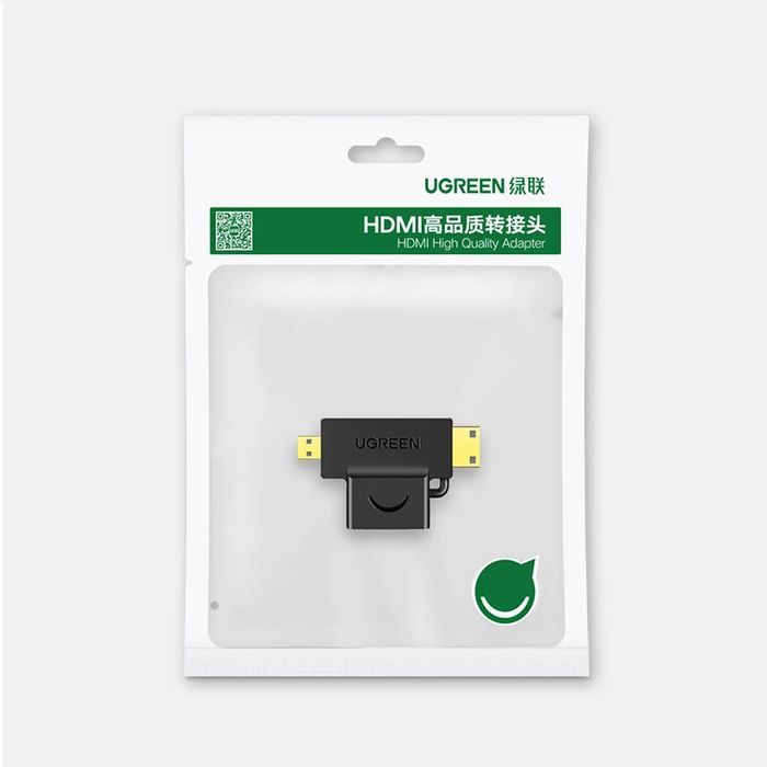 Ugreen adapter z HDMI Typ A (żeński) na mini HDMI / micro HDMI czarny