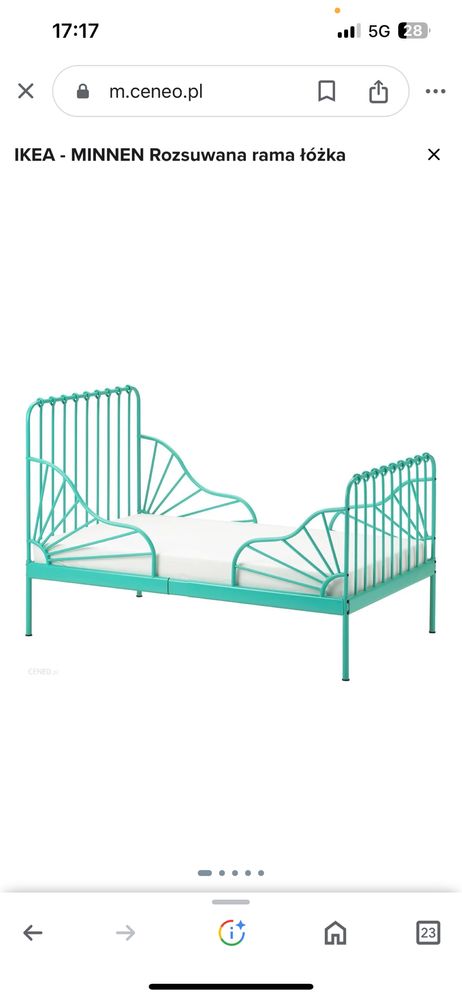 Łóżko IKEA Minnen z materacem