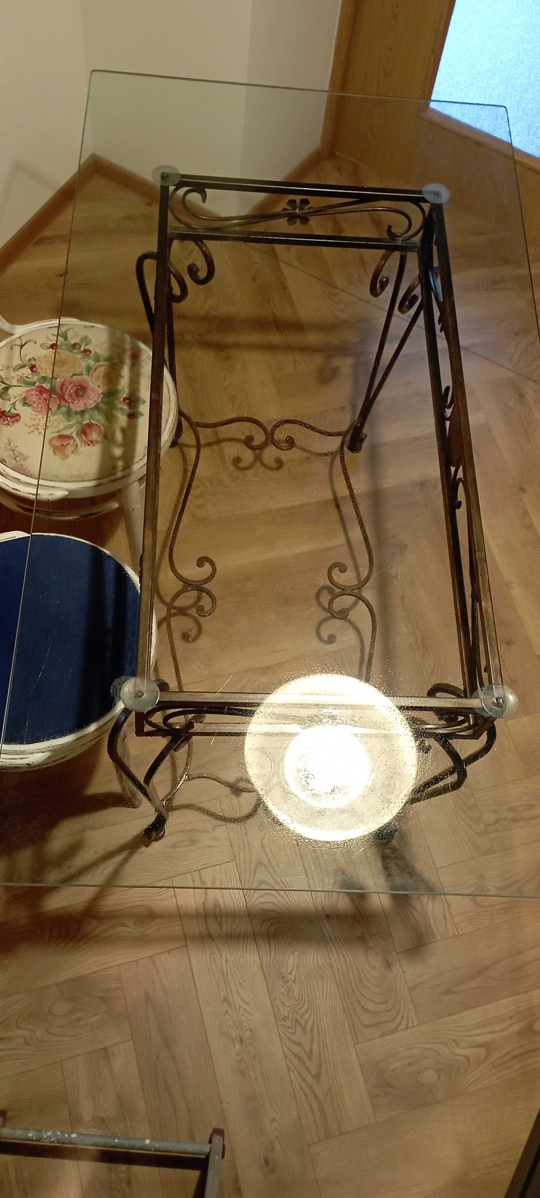 Stół ze szklanym blatem elegancki glamour jadalnia metalowy stół szkło