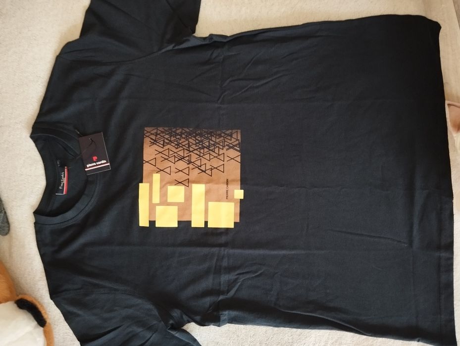 Nowa koszulka t-shirt Pierre Cardin XL Navy Blue bawełna