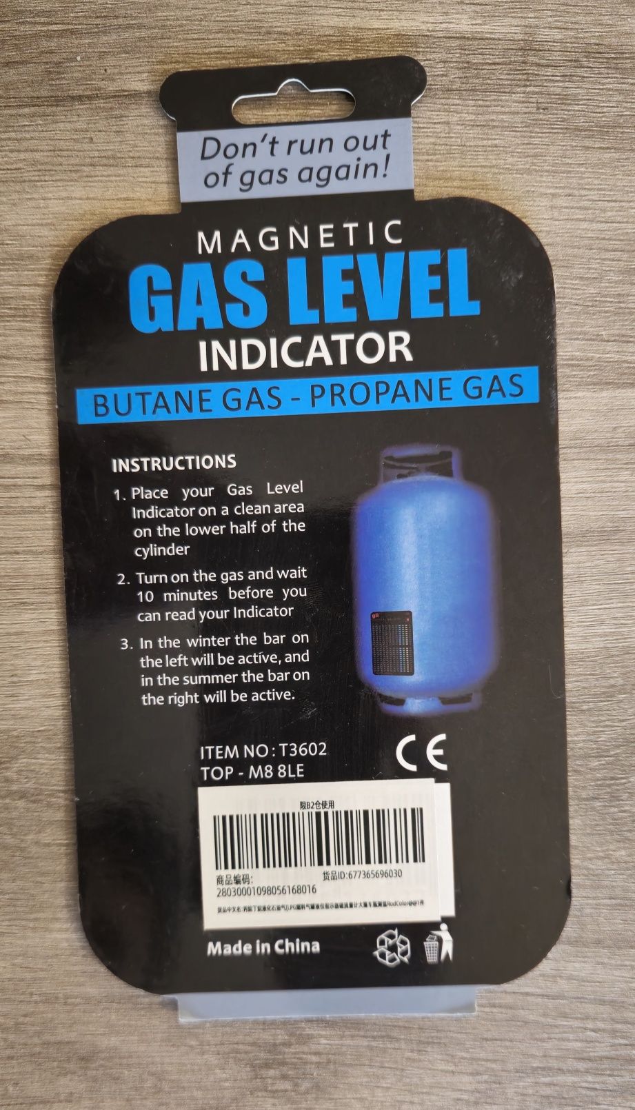 Indicador de gas de botija