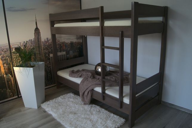 MASYWNE łóżko piętrowe drewniane bukowe 100% lity buk
