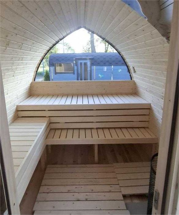 Sauna Ogrodowa OD RĘKI igloo 4 m PANORAMA