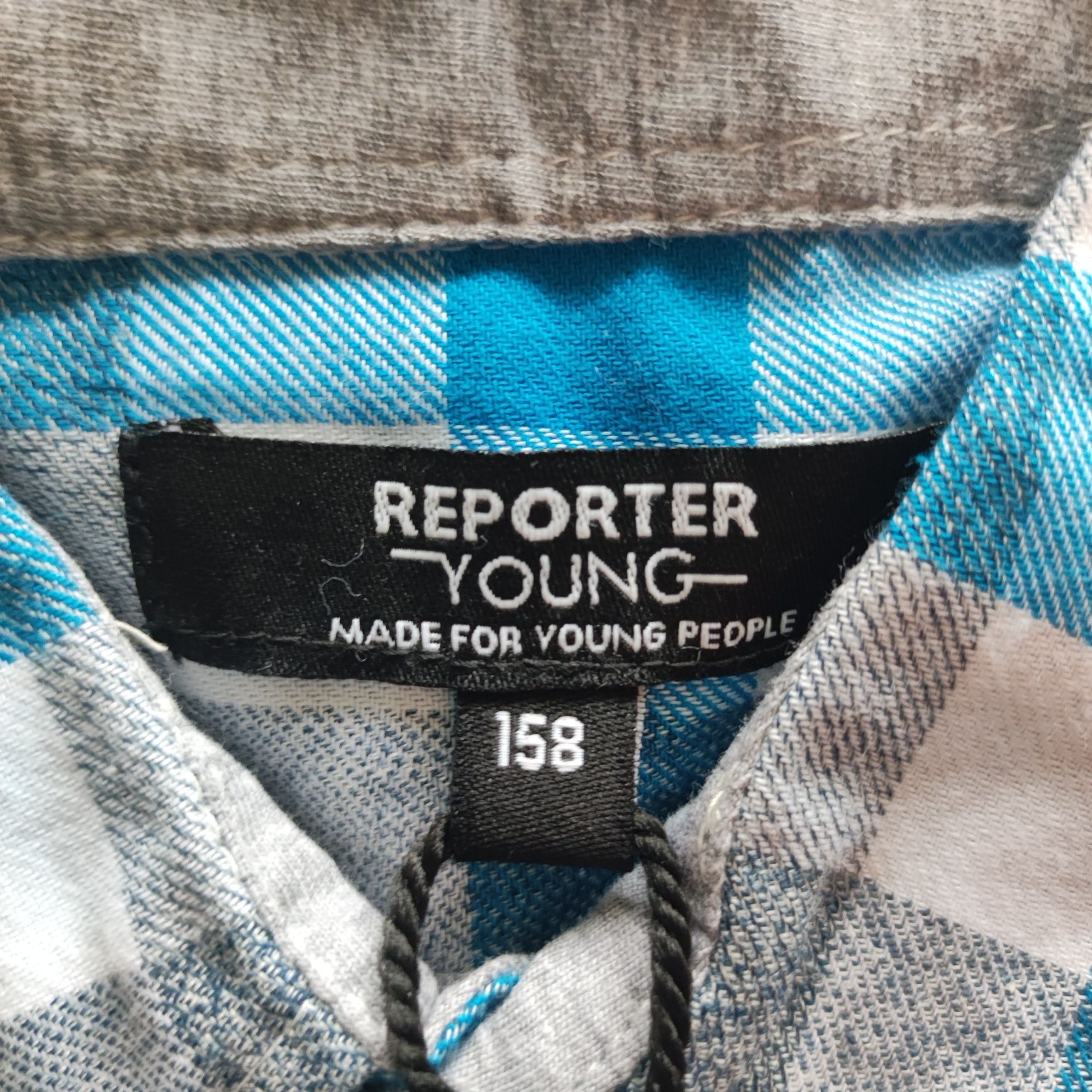 NOWA z metką koszula w kratkę 158 cm, Reporter Young
