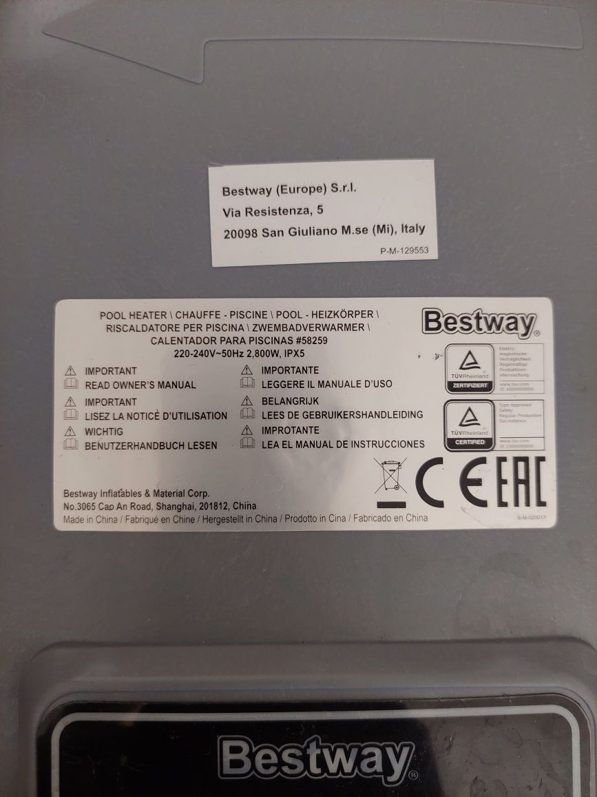 Aquecedor de piscina flowclear da BestWay Italy