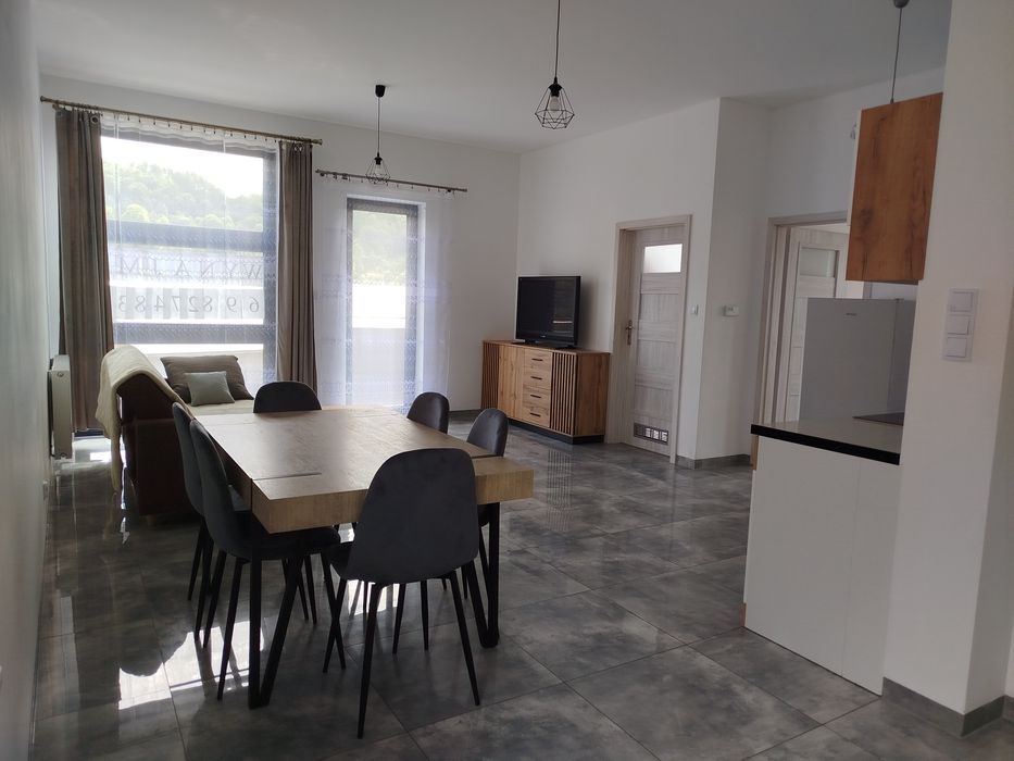 Wynajmę mieszkanie 60m² Mszana Dolna przestrone nowe budownic balkon