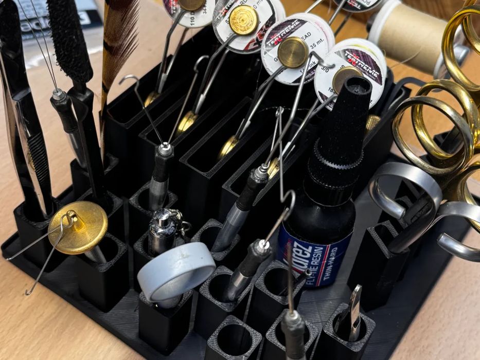 Suporte Organizador para Material de Pesca à Mosca