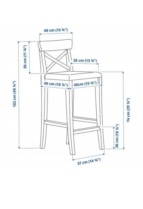 INGOLF stołek barowy
