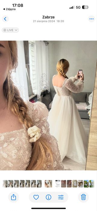 Suknia ślubna długi rękaw