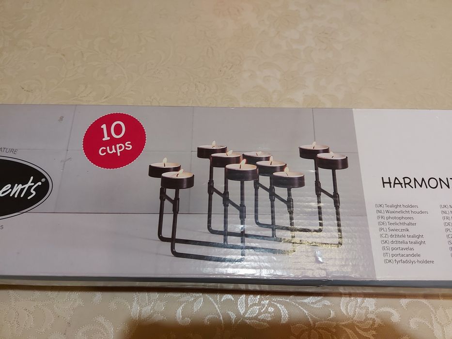 Stylowy świecznik na 10 szt tealight.