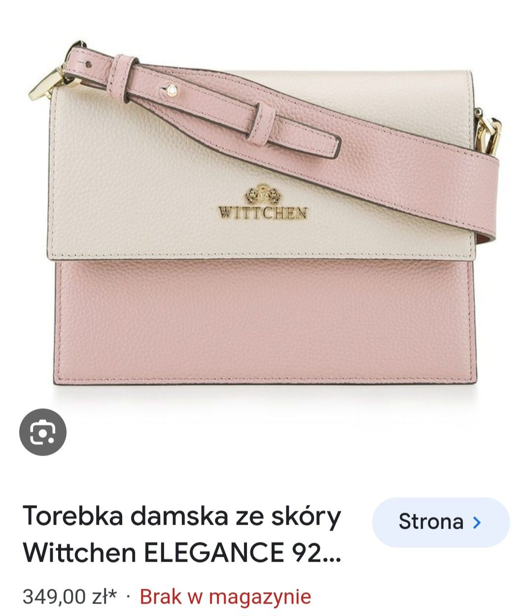 Torebka Wittchen różowo-beżowa