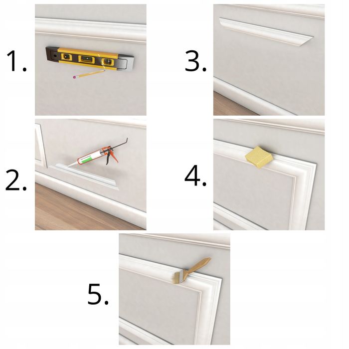 Listwa ścienna sztukateria ramka DP1 mini