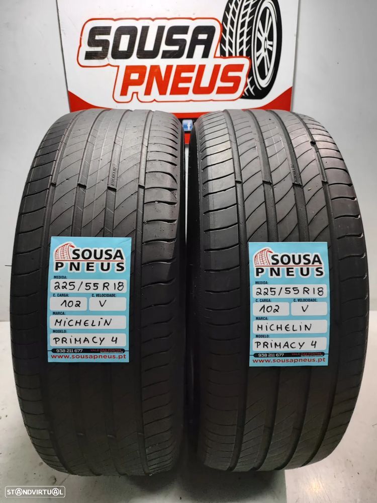 2 pneus semi novos 225-55r18 michelin - oferta dos portes 130 EUROS