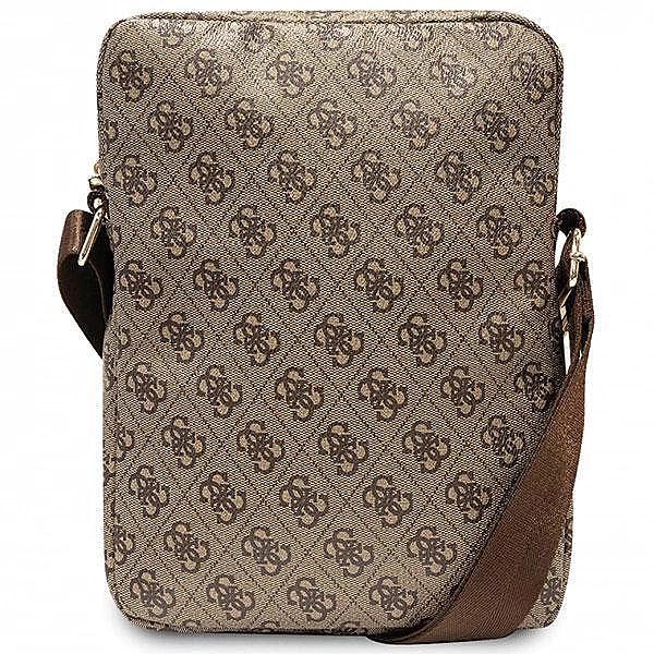 Torba Guess 4G Stripes na tablet 10" - brązowa