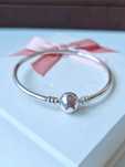 Pulseira Bangle Laço Rosa Luta contra o cancro da Pandora