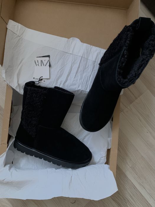 Замшеві уги,черевики зі шкіри Zara,38 розмір