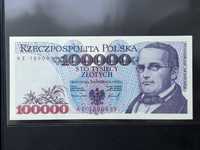 Banknot 100 000 zł złotych 1993 Stan I